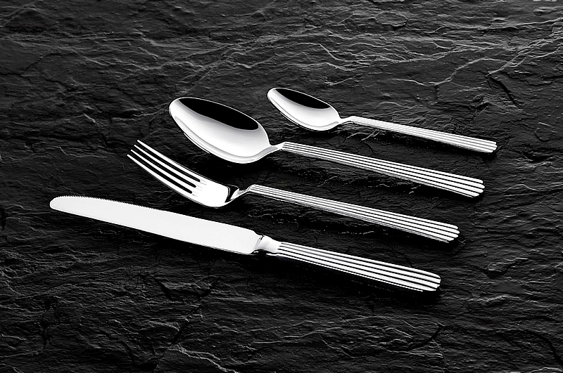 סט סכום גדול ויוטי פסים 48 חלקים {12 סועדים} ארקוסטיל  משלוח חינם