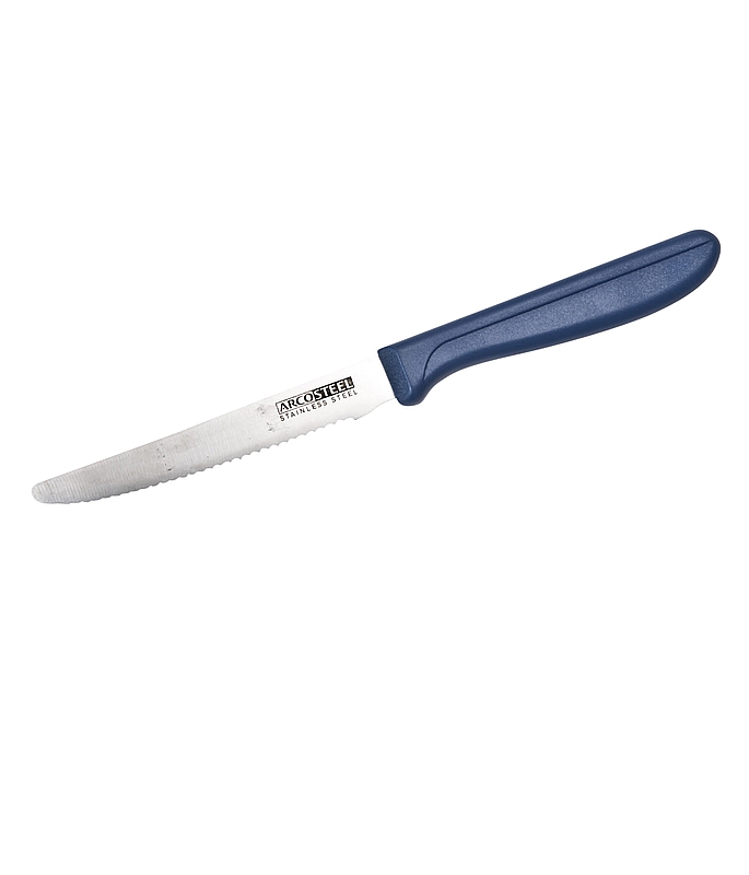 סכין מטבח משוננת מעוגלת ידית כחולה  ארקוסטיל