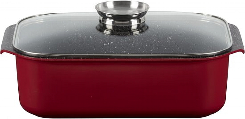 סיר רוסטר אדום גדול וגבוהה הנכנס לתנור - 8 ליטר שף אדוני  Arcosteel
