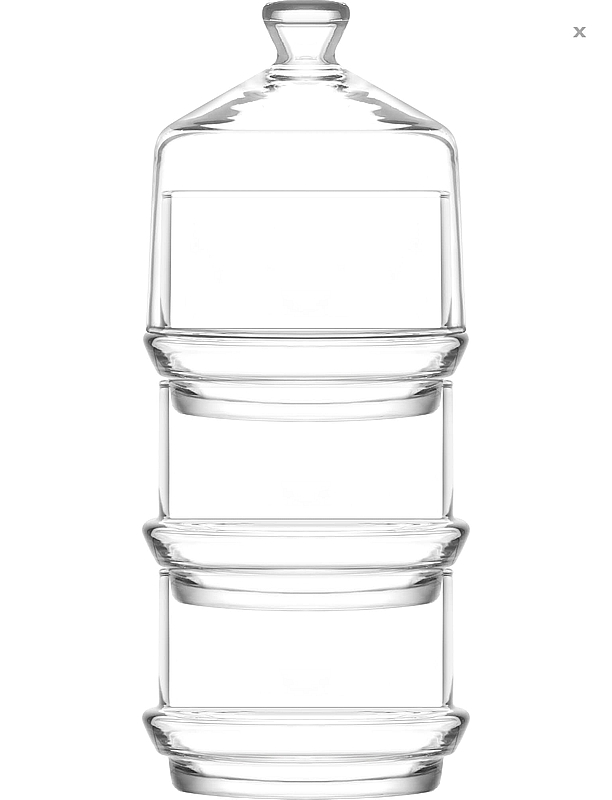 מעמד שלוש קומות של צנצנות מזכוכית LAV BERRYS  - ארקוסטיל
