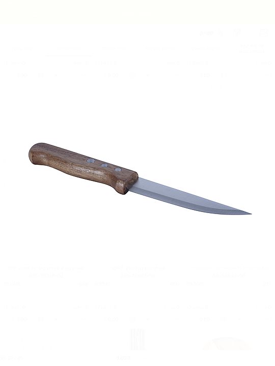 4 יח סכין סטייק איכותית ידית עץ להב חלקה - ארקוסטיל