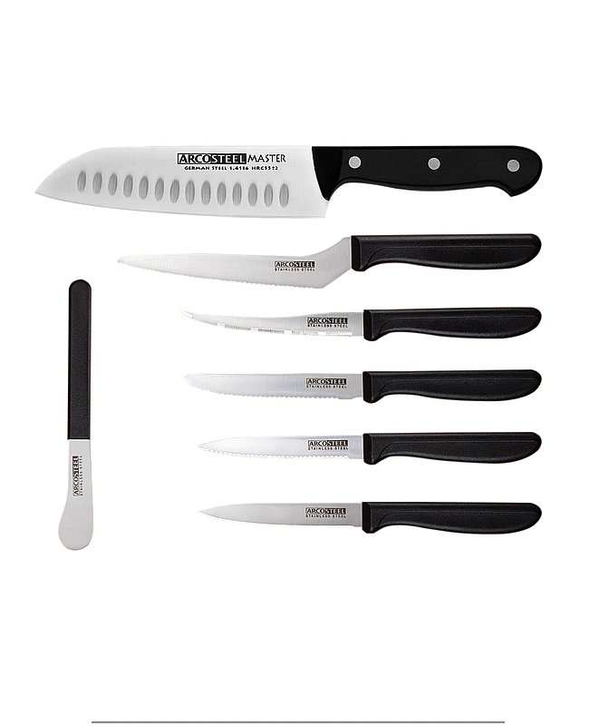 סט 7 סכינים למטבח מסדרת מאסטר ארקוסטיל