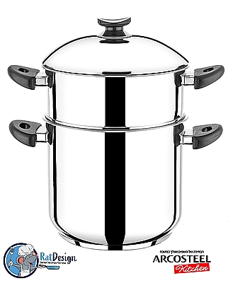 חדש !! סיר קוסקוס נירוסטה 24 ס"מ, 7 ליטר ARCOSTEEL