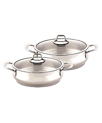 סט 2 סירים נמוכים נירוסטה איכותיים - שף מאיר אדוני ארקוסטיל