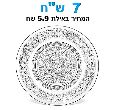 צלחת מרוקאית זכוכית 25 סמ אותנטי רטרו