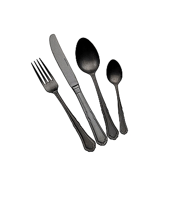 סט סכו"ם 24 חלקים וינטג' יוקרתי שחור ארקוסטיל