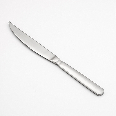 סכין סטייק מסור / עם שיניים נירוסטה - מכסף