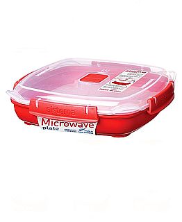 קופסא פלטת בישול במיקרוגל 880 מל רשת אידוי - SISTEMA- Arcosteel