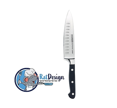 סכין שף קצרה מחורצת איכותית 15 ס"מ וולפגאנג ארקוסטיל