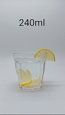 כוס נמוכה פוליקרבונט {פלסטיק קשיח} למים / ויסקי 230 מל - ארקוסטיל