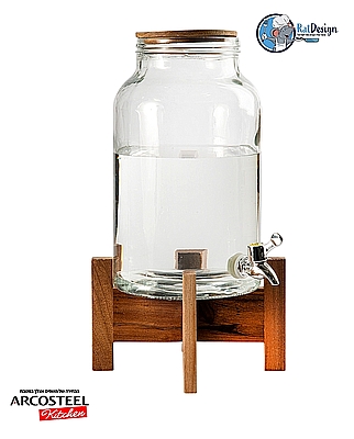 מתקן שתיה דיספנסר פלסטיק עם ברז 5.5 ליטר - ארקוסטיל