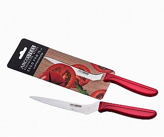 סכין 15 ס"מ מדורגת לירקות פרו-משור אדום Arcosteel