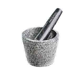 מכתש ועלי שיש טבעי .12/10 ס"מ מבית Arcosteel