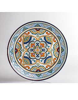 סט 6 צלחות מעוטרות מרוקאי קזבלנקה 23 סמ פורצלן - ארקוסטיל