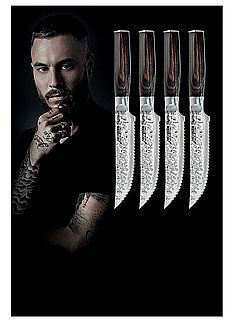 סט 4 סכיני סטייק איכותיות סדרת טום אביב - ארקוסטיל