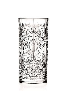 סט 6 כוסות גבוהות / הייבול יוקרה מעוטרות 370 מל קריסטל TATTOO RCR -ארקוסטיל