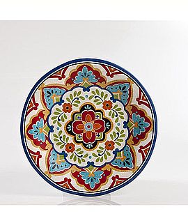 סט 6 צלחות מעוטרות ומהודרת מרוקאיות 23 סמ פורצלן - ארקוסטיל