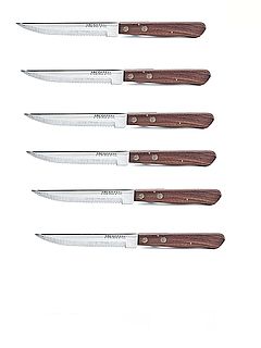 סט 6 סכיני סטייק ידית עץ ארז ארקוסטיל