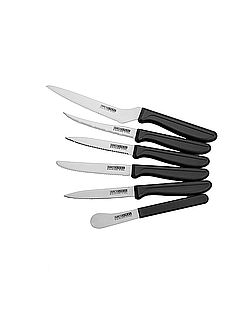 סט 6 סכינים למטבח שחורים פרו מיקס ארקוסטיל  Arcosteel