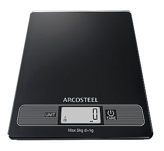 משקל מטבח דיגיטלי בצבע שחור ארקוסטיל  Arcosteel
