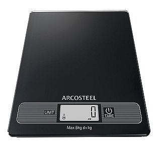 משקל מטבח דיגיטלי בצבע שחור Arcosteel כולל מתנה