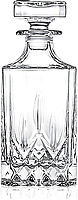 סט DIXON כוסות עם בקבוק לויסקי זכוכית מעוטרת FOOD-APEAL