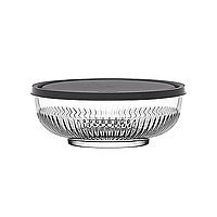 2 קערות זכוכית מעוטרות טוקיו 23 סמ עם מכסה סיליקון- ארקוסטיל LAV