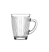 מבצע סט 6 ספלי כוסות זכוכית פסים לקפה 300 מל - LAV ארקוסטיל