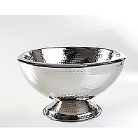 קערה פונץ וקרח גדולה מנירוסטה לקוקטיילים ושמפנייה Arcosteel