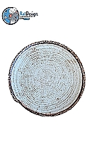 צלחת מלמין {פלסטיק איכותי מאושר למגע מזון} עריכה 21 סמ גוון חום בז'