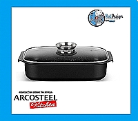 סיר הנכנס לתנור רוסטר סטון מלבני 39 סמ זוג כפפות  6 ליטר ארקוסטיל